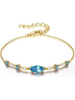 Elegant Birthstone Bracelets for Women in Sterling Silver - Perfect Gift Idea